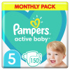 Pampers Active Baby 5 Detské plienky (11-16 kg) 150 jednorazových plienok