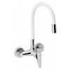 Novaservis Drezová batéria s elastickým ramenom 150 mm, biela - chrómová 94480,0B