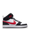 Nike Court Borough Mid 2 Big Kids' Shoe White/Black/Red 3 (35.5)