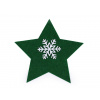Vianočné prestieranie na príbor hviezda zelená malachitová 4ks