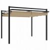 Záhradný altánok s rolovacou strechou, taupe, 3x3 m, hliník