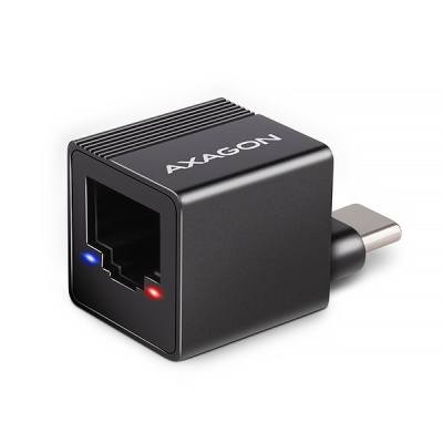AXAGON ADE-MINIC USB-C 3.2 Gen 1 - Gigabit Ethernet MINI síťová karta, Realtek 8153, auto instal ADE-MINIC