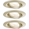 Paulmann 92408 Nova Coin LED vstavané svetlo sada 3 ks LED GU10 6 W zlatá (matná); 92408