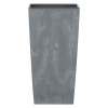 Plastový kvetináč s vložkou Urbi Square Beton Effect Dark 40 x 40 x 75 cm PROSPERPLAST