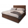 Manželská boxspring posteľ s úložným priestorom Samana 160x200 - tehlová