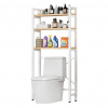 Tempo Kondela Regál nad WC dub natural/biela, BALRAM, Biela