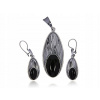ŠPERKY SET STRIEBRA 925 S ONYX LgSKt458 (ŠPERKY SET STRIEBRA 925 S ONYX LgSKt458)