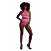 Ouch! Glow in the Dark Turtle Neck and High Waist Slip Neon Pink