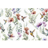 Bavlnená látka PERKÁL - Kolibrík - farebný š.160