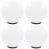 Solárne svietidlá - LED záhradné lampy, 4 ks, sférické, 40 cm, PMMA (Solárne svietidlá - LED záhradné lampy, 4 ks, sférické, 40 cm, PMMA)