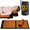 Akupresúrny set 4FIZJO čierno-oranžová podložka + vankúš