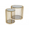 Wire Double set príručných stolíkov mosadzný