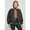 Ladies Oversized Recycled College Jacket - black L