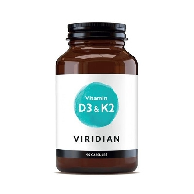 Viridian Vitamin D3 a K2 90 kapsúl