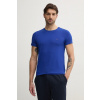 Tommy Hilfiger basic tričko pánske bavlnené s elastanom MW0MW10800. modrá S