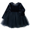 Dievčenské šaty - Midi Breeze Dress Veľkosť 86 (Elegantné šaty Velor Tulur Bow 86 J74A)