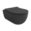 V-Tondo - Závesné WC 545x360 mm Rimless + slim sedátko, SoftClose - SET, antracit matný