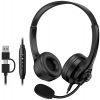 Genius HS-235U AI slúchadlá s mikrofónom, káblové, čierna