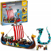 LEGO Creator 3 v 1 31132 Námorná Loď Vikingov a had z Midgardu