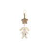 Teddies Zajíc s hvězdou plyš závěs na postýlku/kočárek natahovací hrací strojek 36 cm na kartě v sáčku