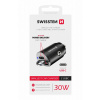 Adaptér do auta Swissten napájania 2x usb-c 30w nano čierny