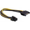 Delock cable Power SATA 15 pin > 6 pin PCI Express, 0,21m 82924