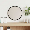 vidaXL Nástenné zrkadlo čierne Ø 20 cm okrúhle - Čierna - 16819-158425