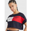 Dámsky crop top Tommy Hilfiger UW0UW03467 S Tm. modrá