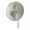 Grohe Essence Nová sprchová batéria s trojcestným prepínačom, Supersteel 24092DC1
