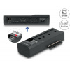 DeLOCK Převodník USB Type-C pro 1 x SSD M.2 NVMe + 1 x SATA SSD/HDD s funkcí klonování