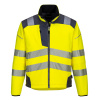 PORTWEST HI-VIS PW3 T402 / Reflexná softshellová bunda - HV žltá/sivá XXL