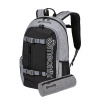 Batoh Meatfly Basejumper + PENÁL ZADARMO šedá/čierna 22 L