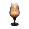 Stolová lampa Globo 15552T1 LAVUS E27 40 W čierna/sklo meď