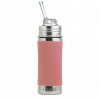Pura Nerezová fľaša so slamkou 325 ml ružová Kiki fľaša na pitie