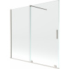 Mexen Velar vaňová zásteny 2-krídlová posuvná 170 x 150 cm, transparentná, brúsený nikel - 896-170-000-01-97