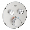 Grohe GROHTHERM SMARTCONTROL podomítková termostatická baterie, pro 2 spotřebiče, Water Saving, supersteel