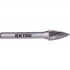 EXTOL INDUSTRIAL 8703764 fréza karbidová, ostrý oblouk, pr.10x20mm/stopka 6mm,sek střední (double-cut)