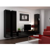 Obývacia stena Vigo 1 (čierna/čierny lesk)