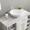 vidaXL Umývadlo biele 28x28x10 cm keramické - Biela - 61755-16675