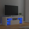 vidaXL TV skrinka s LED svetlami biela 120x35x40 cm 804346