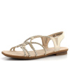 Rieker pásikové sandále Beige-Gold 64270-60 - 41