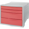 Zásuvkový box ESSELTE Colour Breeze A4, 4 zásuvky, koralový (628457)