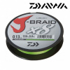 Pletená Šnúra Daiwa J-Braid 8 Chartreuse 300m 0,13mm/8kg
