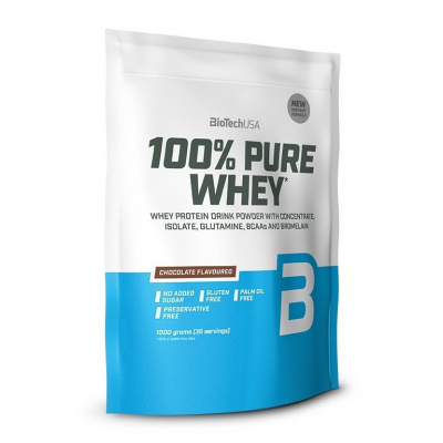 100% Pure Whey - Biotech USA 2270 g dóza Čokoláda+Arašidové maslo