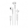 Genius HS-M366 sluchátka s mikrofonem, bílá, špuntová, USB Type-C