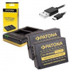Nabíjačka PATONA Dual Quick pre Fuji NP-W126 + 2x batéria 1020mAh USB (PT1957B)