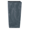 Plastový kvetináč s vložkou Urbi Square Beton Effect Antracit 40 x 40 x 75 cm PROSPERPLAST