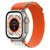 AppleKing nylonový remienok alpský ťah pre Apple Watch Ultra 49mm / 46mm / 45mm / 44mm / 42mm - oranžovo-biely - možnosť vrátiť tovar ZADARMO do 30tich dní
