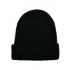 Recycled Yarn Waffle Knit Beanie - black