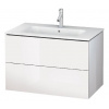 Duravit L-Cube - Umývadlová skrinka 55x82x48 cm, 2 zásuvky, lesklá biela LC624102222